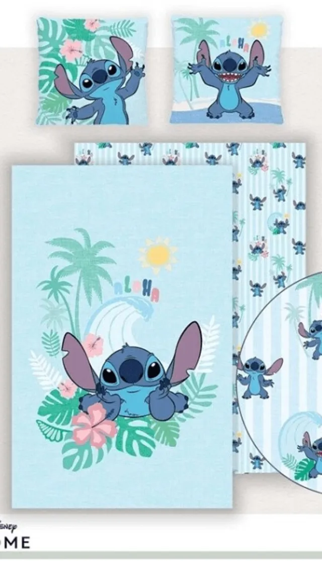 Disney Lilo & Stitch Dekbedovertrek, Aloha - Eenpersoons - 140 x 200 cm - Polycotton Multicolor