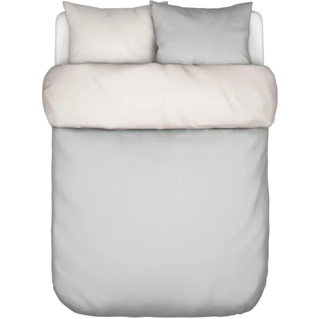 Marc O'Polo Erla Dekbedovertrek Biologisch Katoenperkal Grey mist - Lits-Jumeaux XL – 260x200/220 cm