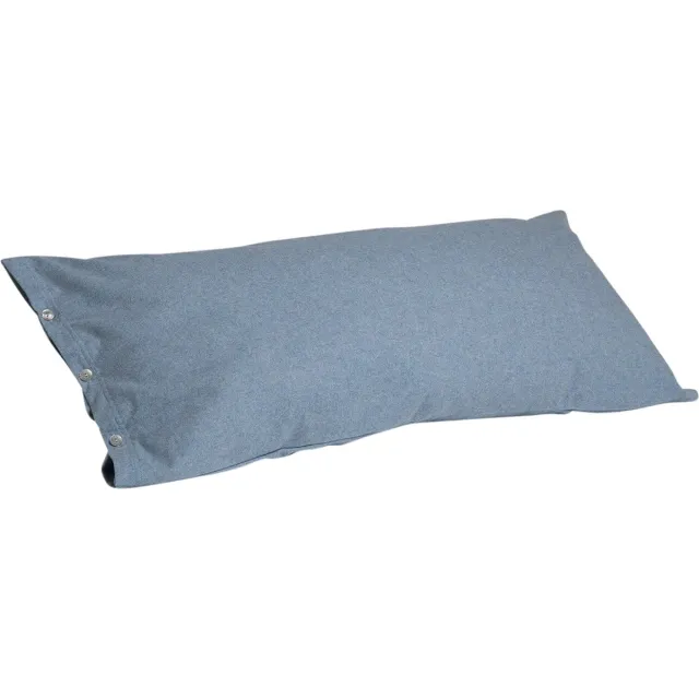 Yumeko kussensloop flanel light blauw 40x80 - Biologisch & ecologisch - 1 stuk