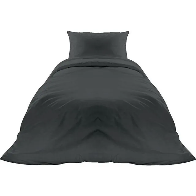 Homéé® Homéé hotel dekbedovertrekset 20A antraciet eenpersoon 140x200/220 cm 100% katoem 140g. m2 antraciet