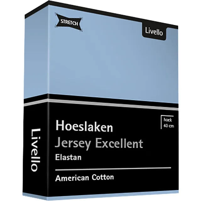 Livello Hoeslaken Jersey Excellent Light Blue 250 gr 80x200 t/m 100x220
