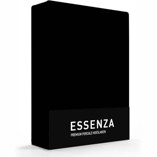 Essenza Hoeslaken Premium Percal Black-90 x 190 cm zwart