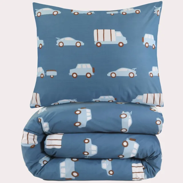 NOUS Kids katoenen dekbedovertrek kinderbed (120x150 cm) Blauw