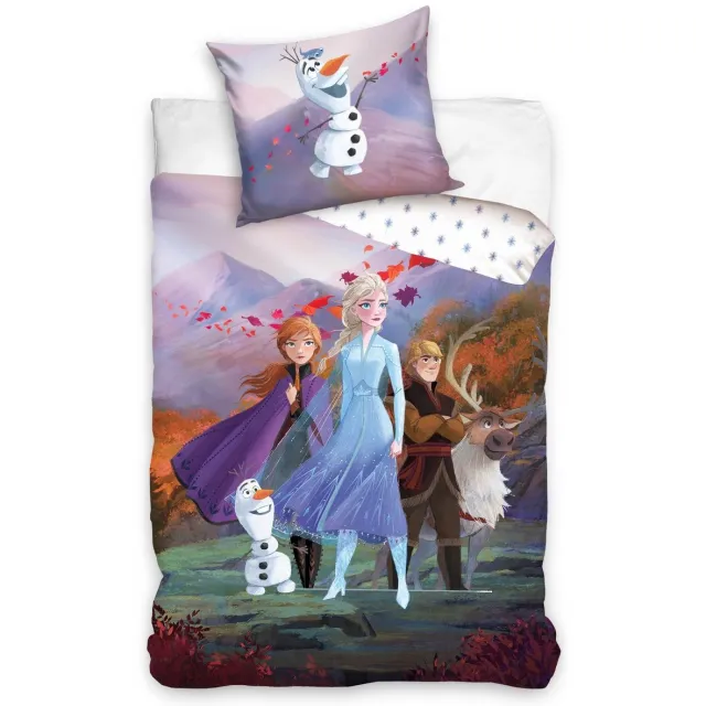 Disney Frozen Dekbedovertrek Team - 140 x 200 + 60 x 70 cm - Katoen multicolor