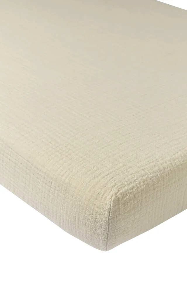 Meyco hoeslaken ledikant pre-washed hydrofiel soft sand 60x120cm