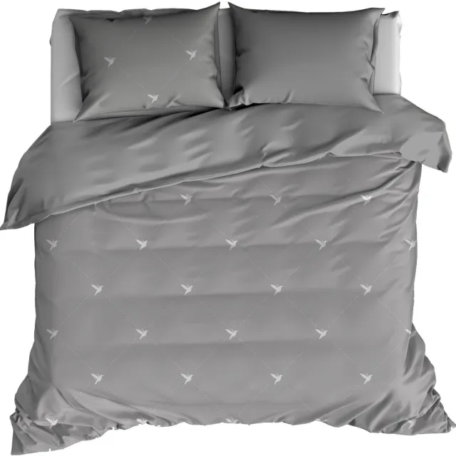 De Witte Lietaer Dekbedovertrek Katoen Flanel Piper - Hotelmaat - 260 x 240 cm - Grijs