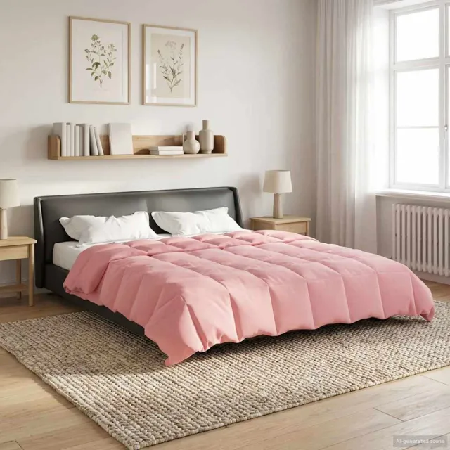 vidaXL Zomer Dekbed 200 x 240 cm Zomer Microfiber (100% polyester) Roze