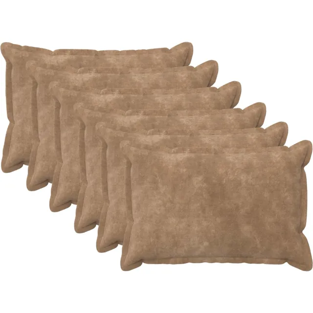 vidaXL Kussensloop 6 st HOUTEN Taupe 50 x 80 cm Microfiber Fleece