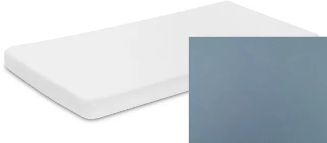 Olka Jersey Hoeslaken met Elastiek voor Kinderbedje 120x60 cm - Blauw