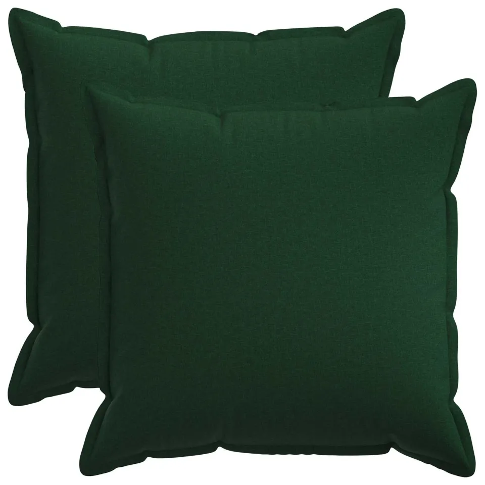 vidaXL Kussensloop 2 st HOUTEN Donkergroen 55 x 55 cm Faux Linnen groen, foto 3
