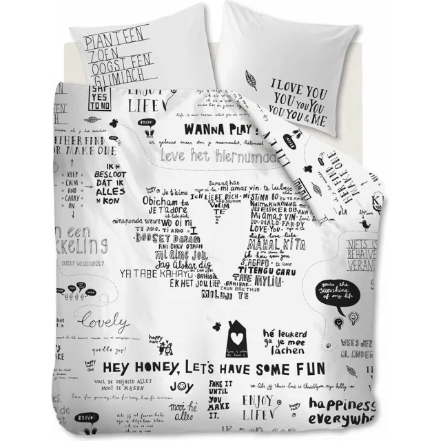 vtwonen Happy Bed dekbedovertrek - Zwart