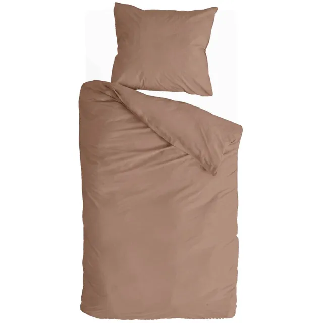 BYRKLUND Dekbedovertrek Quiet Cozy - 140x220 - 100% Katoen (BCI) - Latte