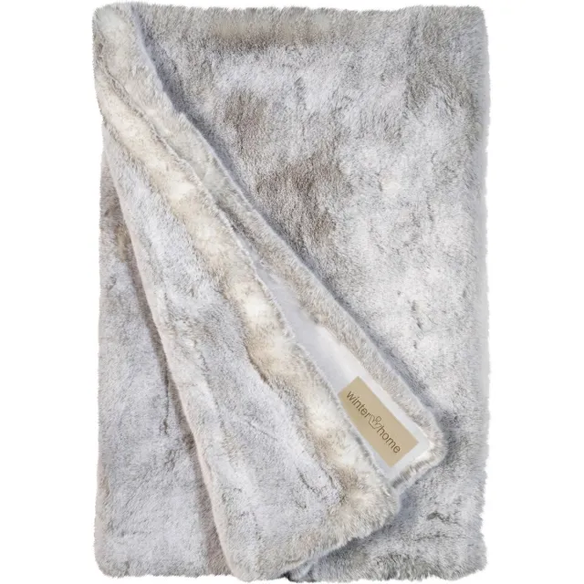 Heirloom by Art-Empire-Royal-Living | Hoge kwaliteit Luxe Imitatiebont Plaid | Zacht & Duurzaam | Fluwelen Binnenkant iberian wolf