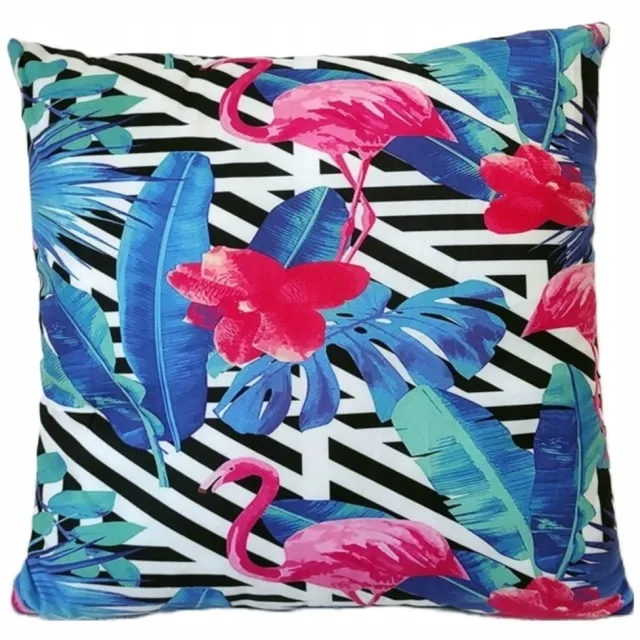 Granda Decoratieve Kussenhoes Velvet 40x40cm Flamingo Eko Turquoise