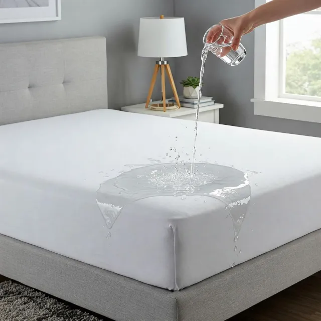 EVE Textile Waterdichte Matrasbeschermer 90x200 - Waterdicht - Hypoallergeen - Rondom Elastiek - Waterdichte Matras Beschermer - Voor Matrassen tot 30 cm Hoog Wit