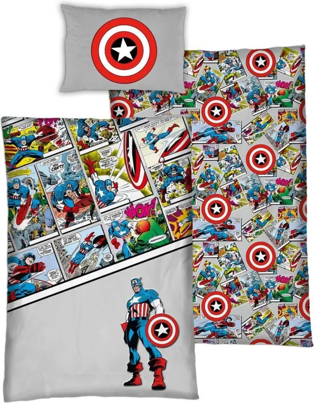 Marvel Avengers Dekbedovertrek Comics - Eenpersoons - 140 x 200 cm - Bio Katoen Multi Colour