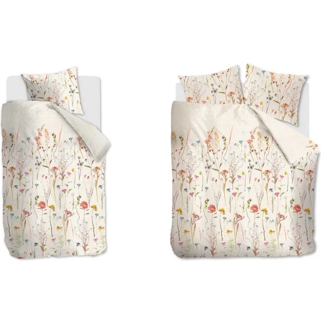 Ariadne At Home Flowered Dekbedovertrek - Off-white