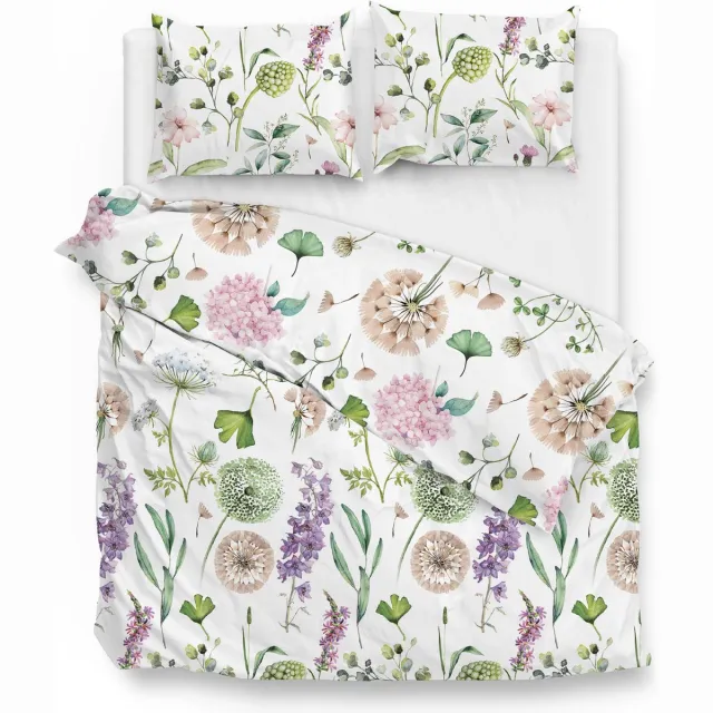 Zohome Nessa Dekbedovertrek - Flanel - Wit