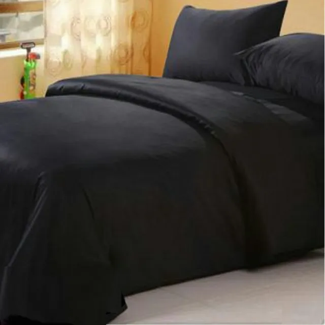 Homéé® Homéé dekbedovertrekset 20A Lits-jumeaux 240x200/220 cm + 2 slopen 100% Katoen 140g. m2 zwart