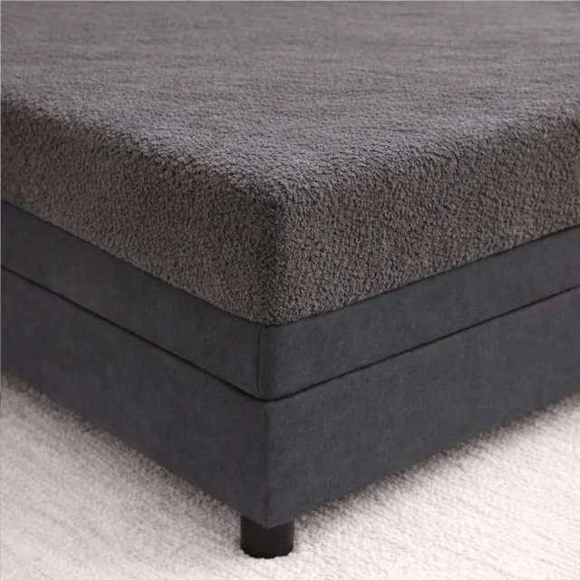24-Bedding Badstof Hoeslaken - Extra zwaar - 180 gr/m2 - 70x200 cm donker Grijs
