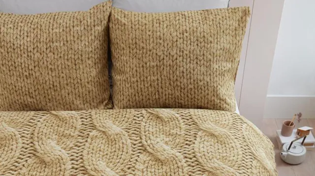 Ariadne At Home dekbedovertrek Cuddly Ochre 100% katoen - 2 slopen Oker