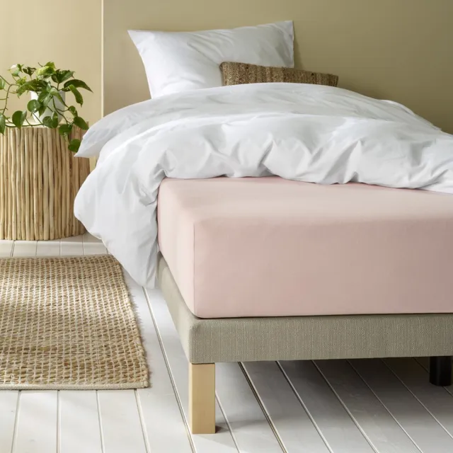 Moodit Hoeslaken Alina Pearl Pink - 160 x 200 cm - Katoen Jersey Roze