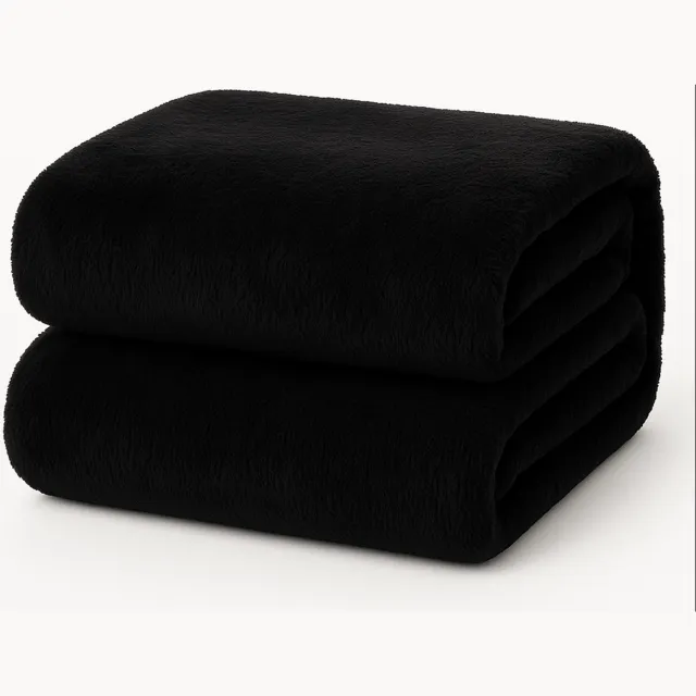 decoware Teddy Fleece Hoeslaken 180x200 cm - Zwart - Warm & Extra Zacht - Matrashoogte tot 30 cm