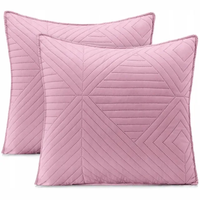 AmeliaHome RESTILO Decoratieve Kussensloop Softa 45x45cm - Zacht Roze & Parel Zilver