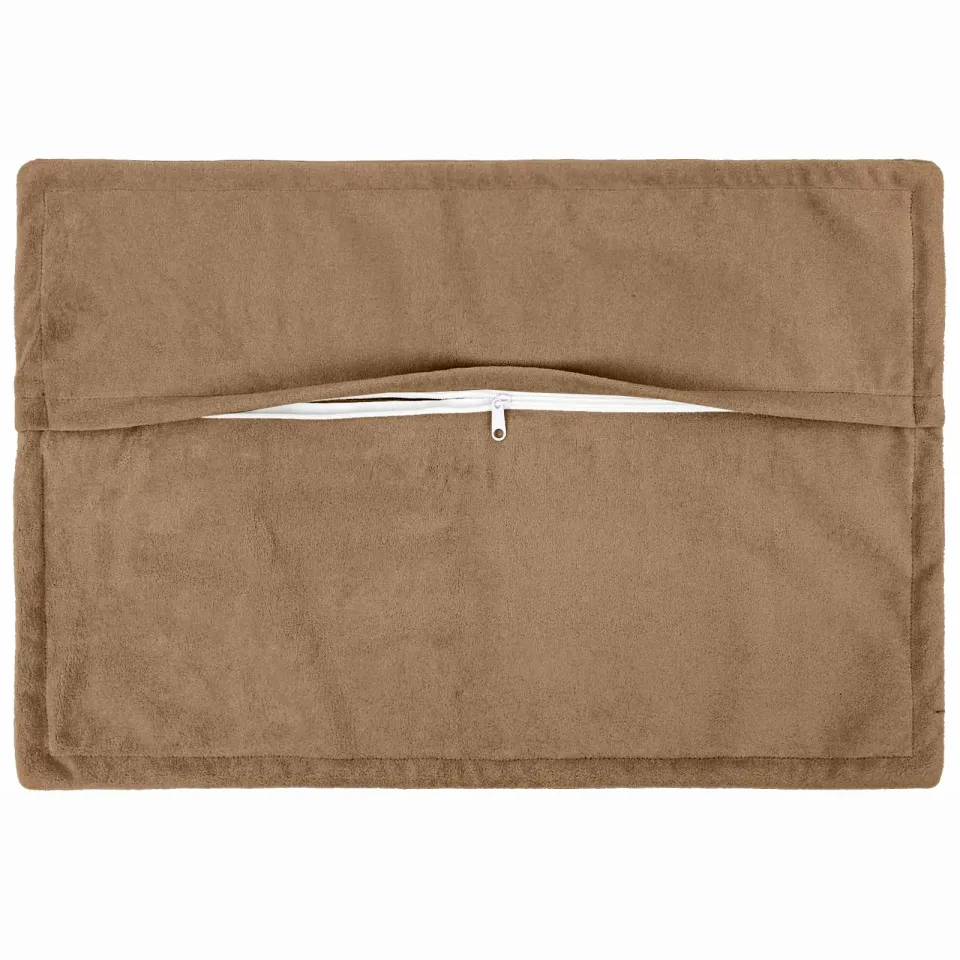 vidaXL Kussensloop 6 st HOUTEN Taupe 50 x 80 cm Microfiber Fleece, foto 4