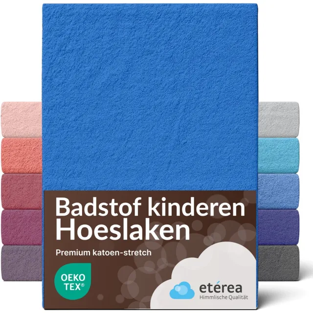 etérea Himmlische Qualität etérea Frottee badstof hoeslaken Blauw 60x120 - 70x140 cm