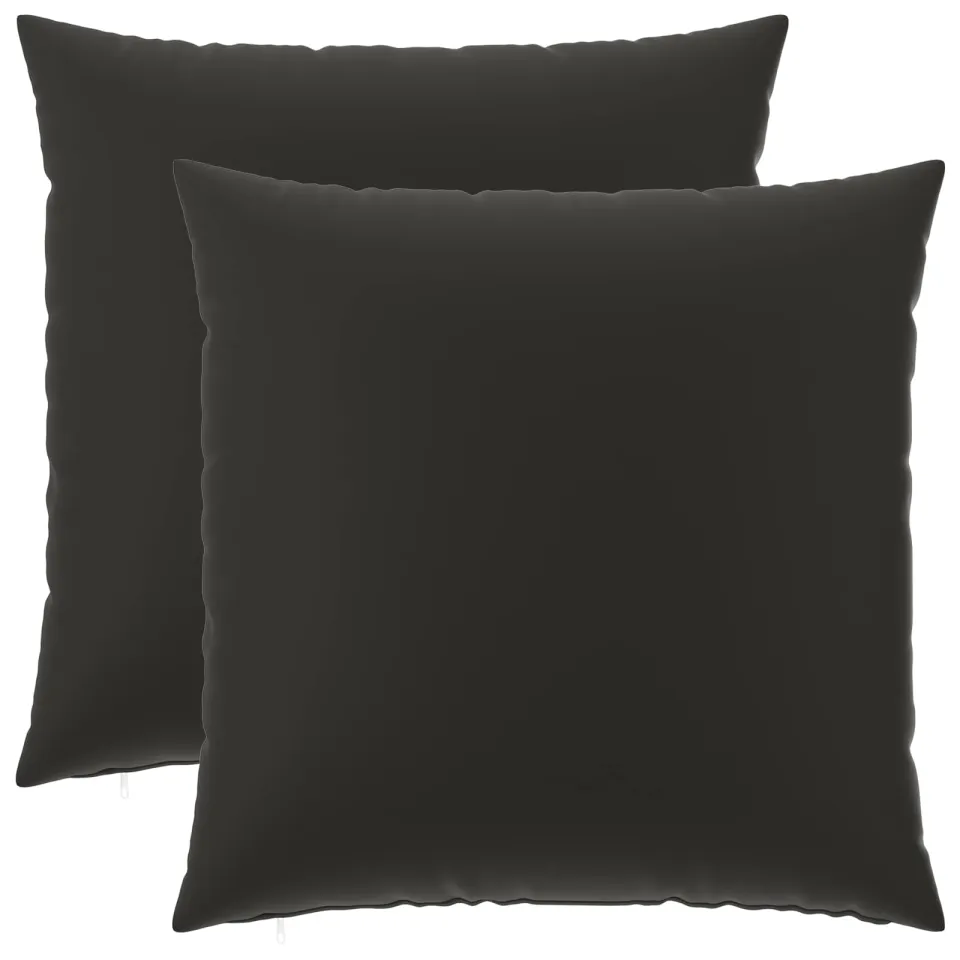 vidaXL Kussensloop 2 st HEERLEN Zwart 65 x 65 cm Polyester