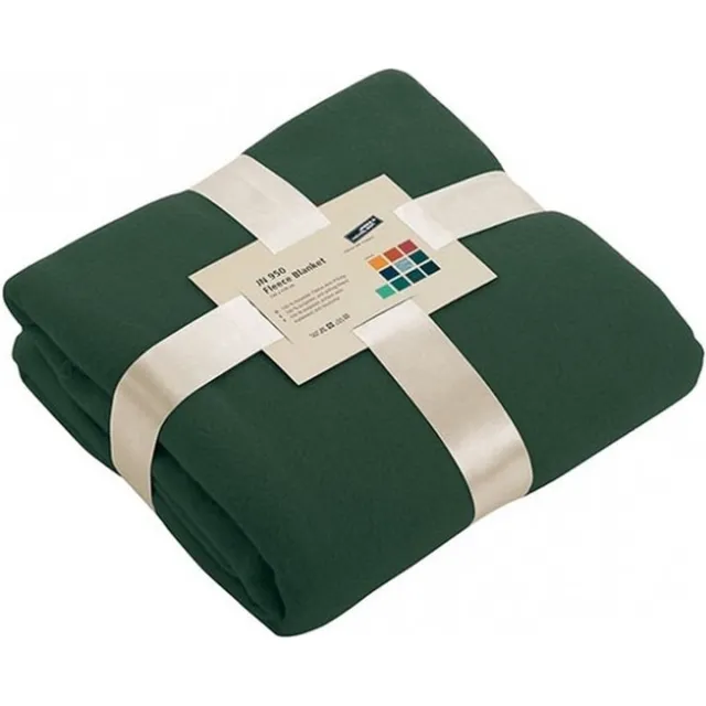 James & Nicholson Fleece bankdeken/plaid - 10x - donkergroen - 130 x 170 cm - 240 grams - pluisvrij - wasbaar