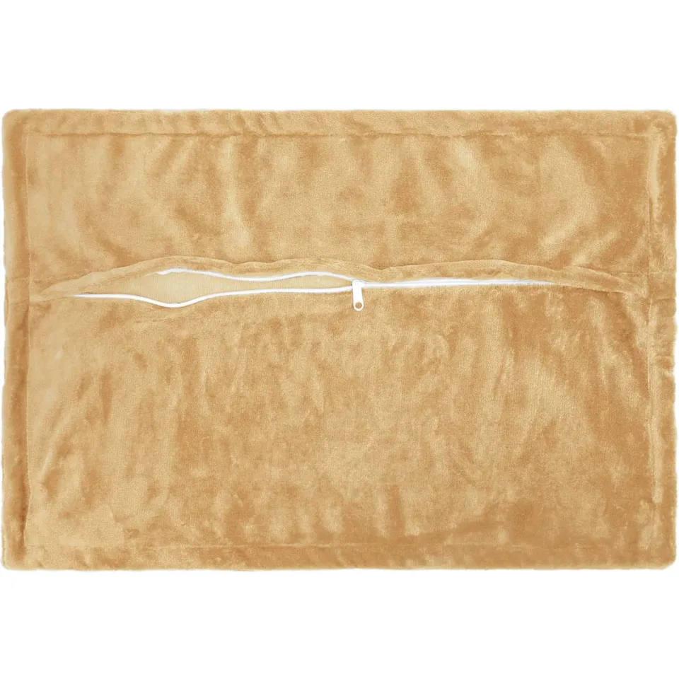 vidaXL Kussensloop 2 st HOUTEN Taupe 40 x 60 cm Flanel, foto 4