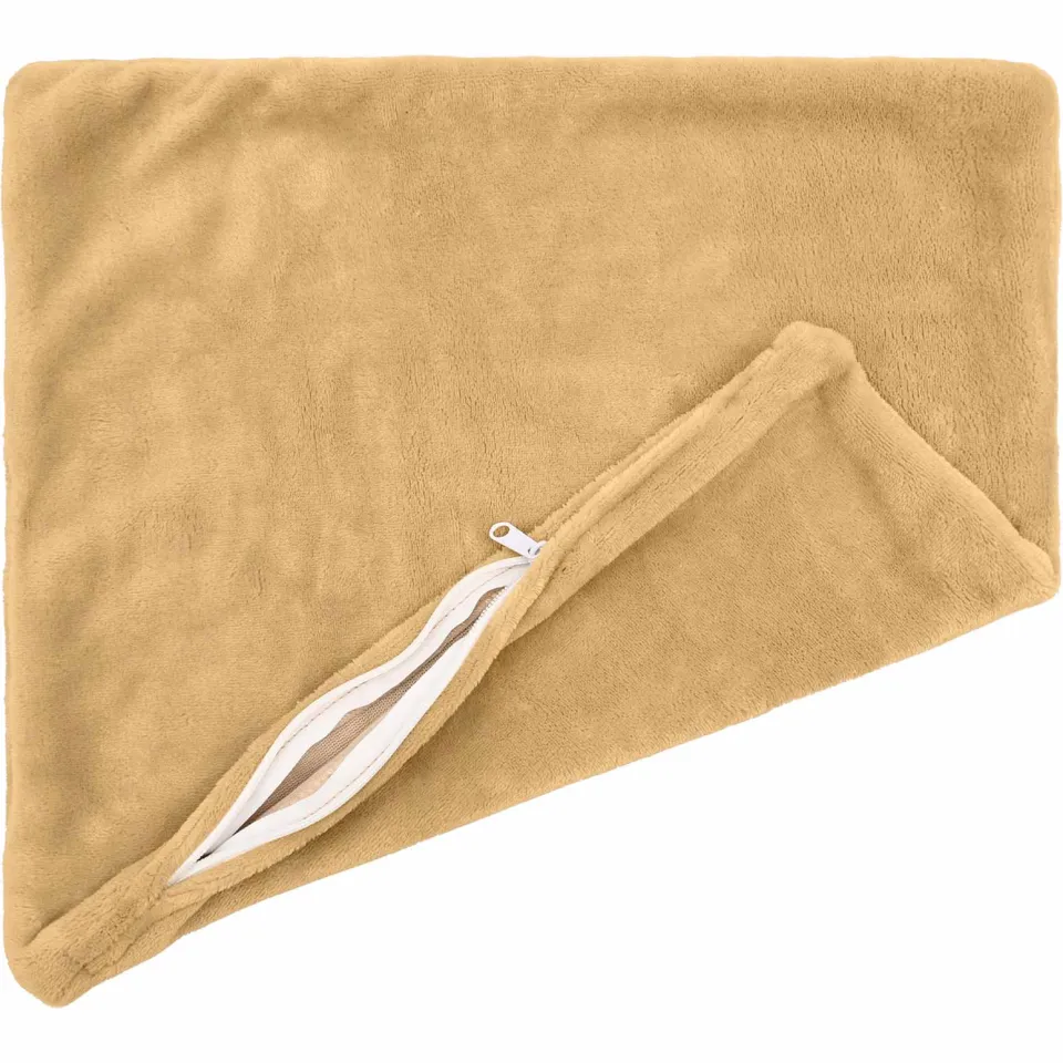vidaXL Kussensloop 2 st HEERLEN Taupe 45 x 45 cm Flanel, foto 4