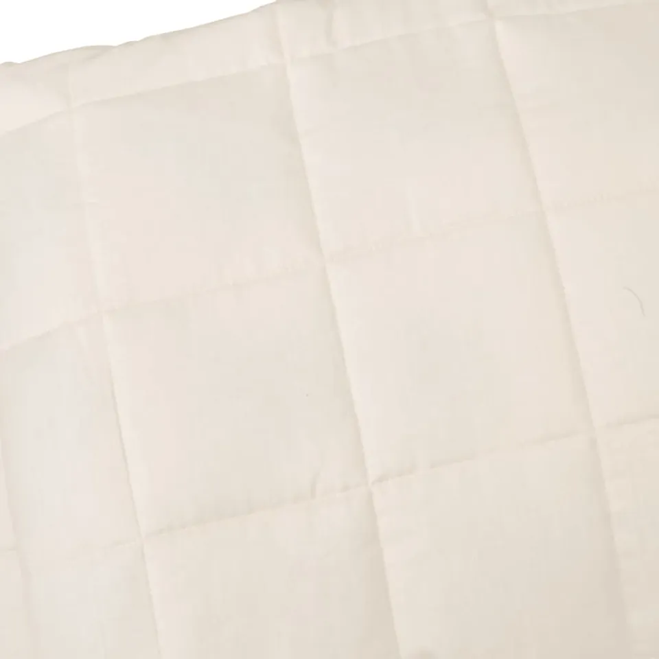 vidaXL Verzwaringsdeken 220x240 cm 15 kg stof lichtcrèmekleurig crème, foto 4