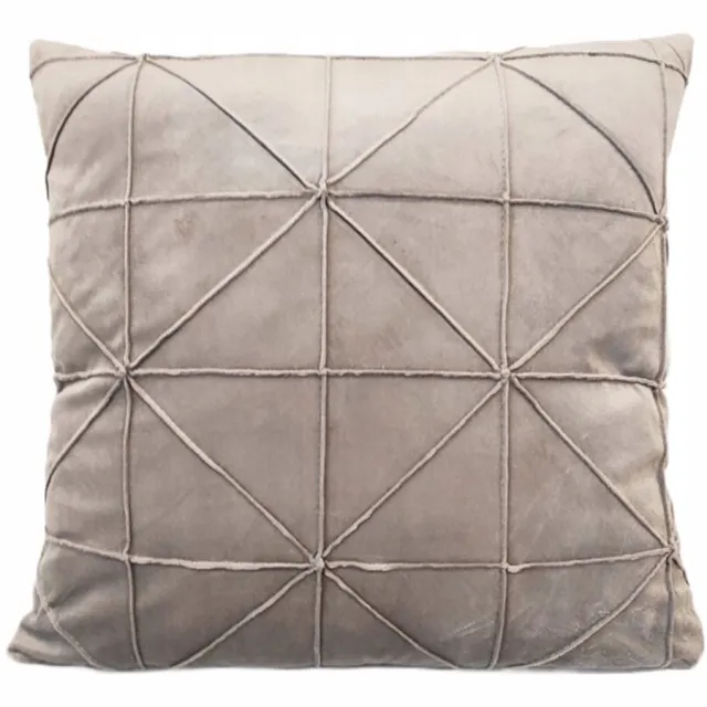 Granda Decoratieve Kussenhoes 45x45 cm - Zacht Velours met Ruitpatroon Grijs