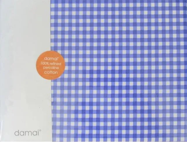 Damai Vichy Hoeslaken - Ledikant - 60x120 cm - Purple Paars