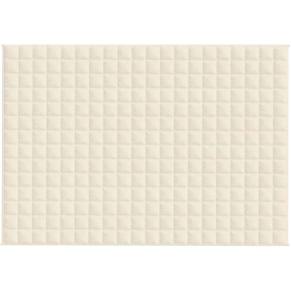 vidaXL Verzwaringsdeken 138x200 cm 6 kg stof lichtcrèmekleurig
