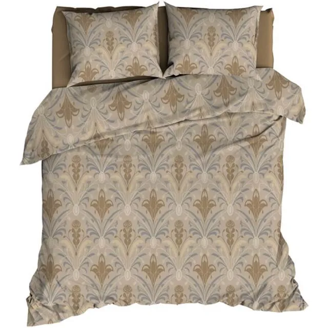 Satin D Or Satin d'Or Belgravia Dekbedovertrek - Tweepersoons - 200x200/220 cm - Beige/Grijs