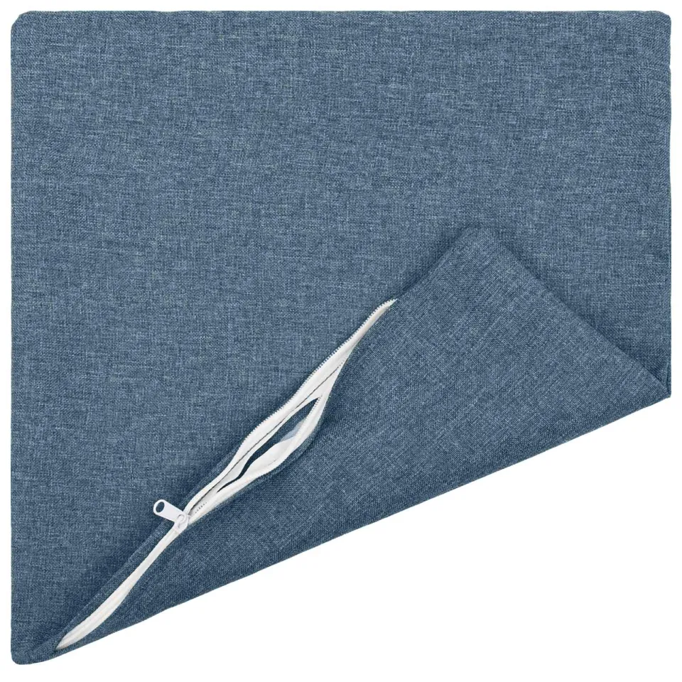 vidaXL Kussensloop 12 st HEERLEN Jeans Blauw 50 x 50 cm Stof, foto 4