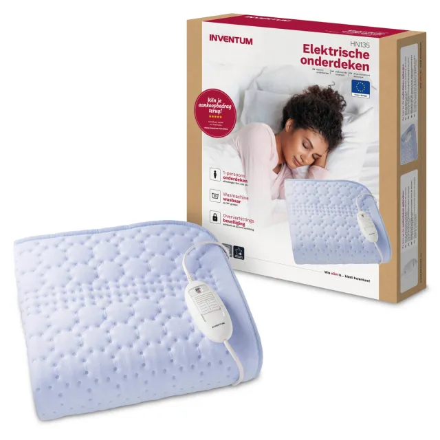Inventum elektrische onderdeken - HN135 - 150 x 80 cm - lichtblauw