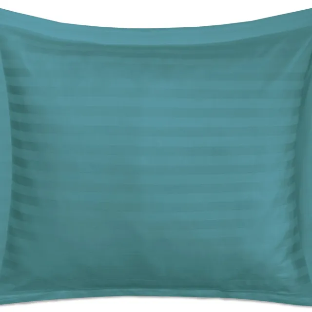 Darymex Kussensloop 70x80 Bamboe Katoen Satijn STRIPE SEA TURQUO Turquoise