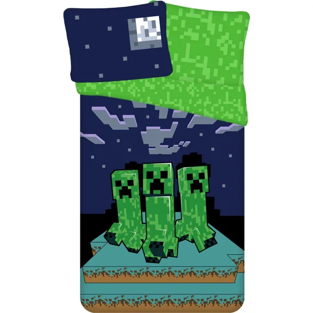 Minecraft Dekbedovertrek "Sssleep Tight" - 140 x 200 cm - 60 x 80 cm - Katoen Multi colour