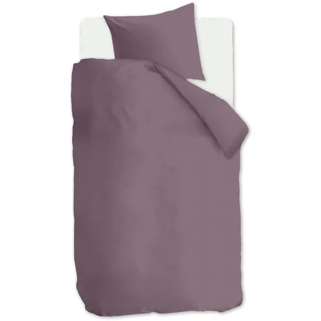 Auping Chambray plum Dekbedovertrek - Eenpersoons 140 x 220 cm - Biologisch katoen - Paars