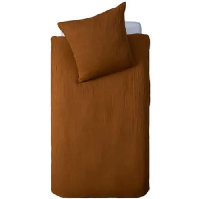 Atmosphera Kids Dekbedovertrek set met 1 kussensloop 140x200cm/65x65cm Noisette Bruin