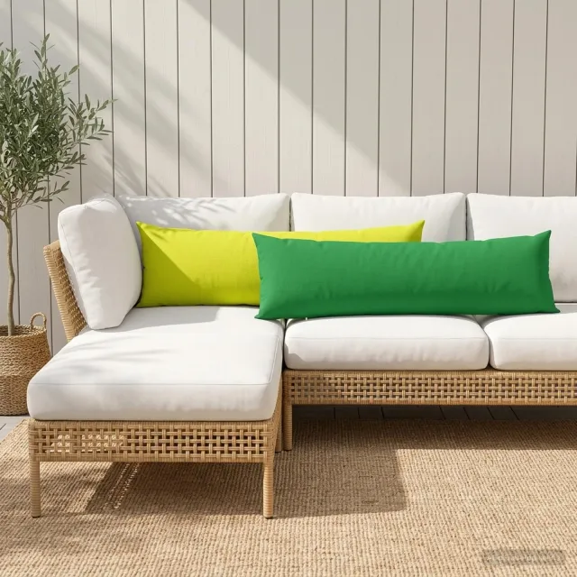 vidaXL Kussensloop HEERLEN Helder groen 40 x 145 cm Polyester