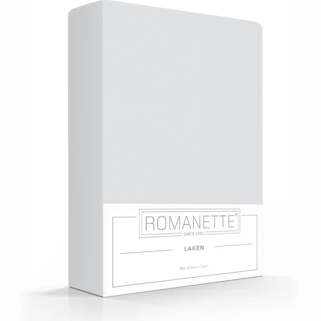 Romanette Laken 100% Katoen Silver 100% Katoen Lits-jumeaux laken 240x260
