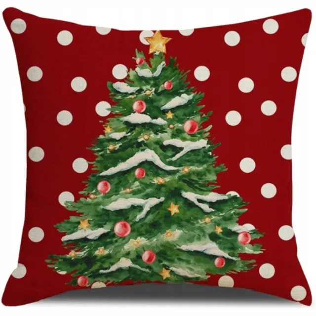 eCarla Kerst Kussenhoes Decoratief 45x45cm - Gezellige Feestdagen Sfeer Diverse kerstkleuren