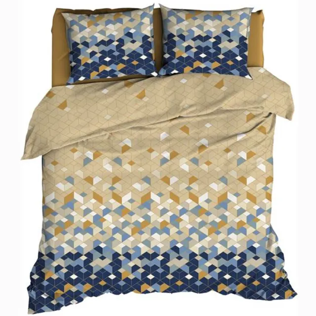 Satin d'Or Scoop Dekbedovertrek - Extra breed - 260x200/220 cm - Blauw