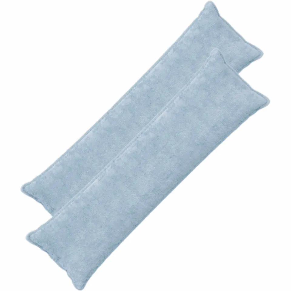 vidaXL Kussensloop 2 st HOUTEN Lichtblauw 40 x 145 cm Nep Konijnenbont blauw, foto 3